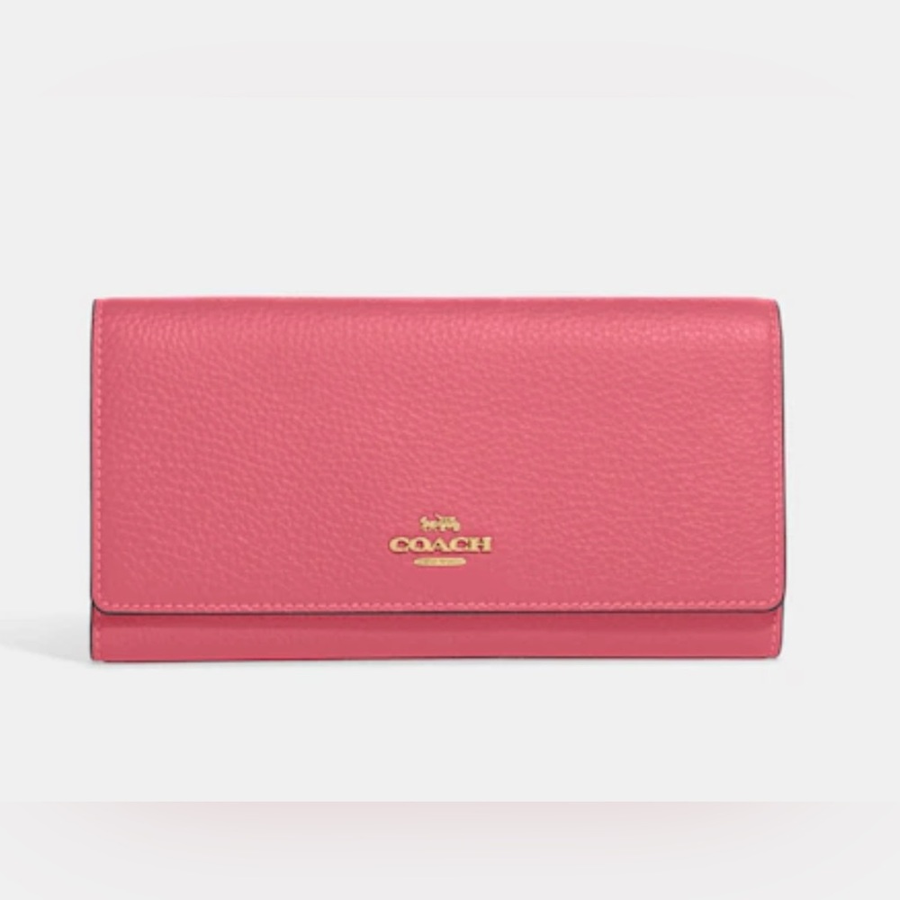 NWT Coach Slim Trifold Wallet Watermelon